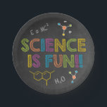Assiettes En Carton Fête d'anniversaire de la science | La science est<br><div class="desc">Fête d'anniversaire de la science | Science is Fun Paper Plate - Mettez votre manteau de laboratoire et préparez-vous pour un plaisir explosif! L'atout de votre table à votre soirée scientifique est ici. Pas besoin de tests ou d'expériences, nous vous avons couverts. Cette plaque en papier fait partie de notre...</div>