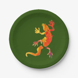 Assiettes En Carton Fête d'anniversaire de nature de faune de lézard