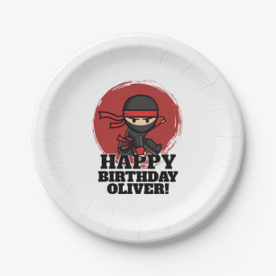 Assiettes En Carton Fête d'anniversaire de ninja