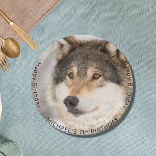 Assiettes En Carton Fête d'anniversaire de Wolf wild boy
