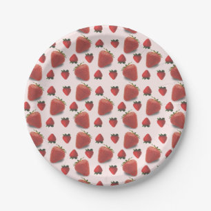 Assiettes En Carton  Fête d'anniversaire d'été à la fraise