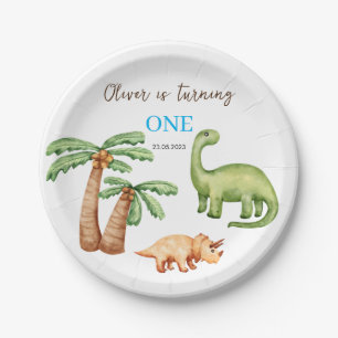 Assiettes En Carton Fête d'anniversaire Dino-mite t-rex