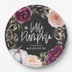 Assiettes En Carton Fête d'anniversaire d'un petit citrouille à l'auto