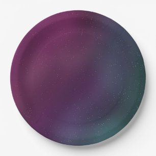 Assiettes En Carton Fête d'anniversaire Galaxie Moderne Ciel Violet Bl