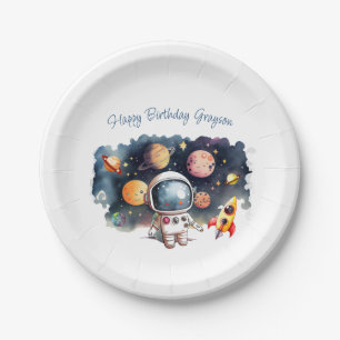 Assiettes En Carton Fête d'anniversaire garçon planètes espace extra-a