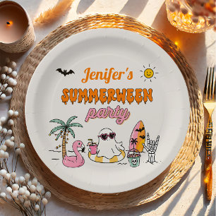 Assiettes En Carton Fête d'anniversaire Halloween Piscine Été
