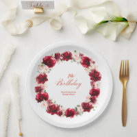 Fête d'anniversaire personnalisée 19 ans à fleurs