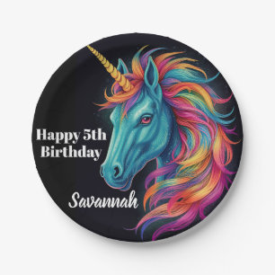 Assiettes En Carton Fête d'anniversaire personnalisée Imaginaire Unico