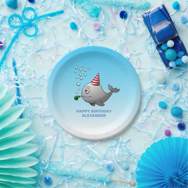 Assiettes En Carton Fête d'anniversaire piscine (Fête)