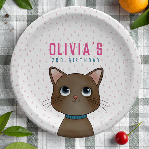 Assiettes En Carton Fête d'anniversaire pour enfants sur le thème du c
