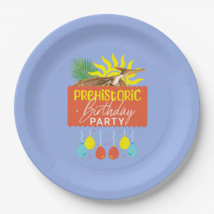Assiettes En Carton Fête d'anniversaire préhistorique Ptérodactyle
