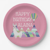 Fête d'anniversaire Rose Clair Alpaga