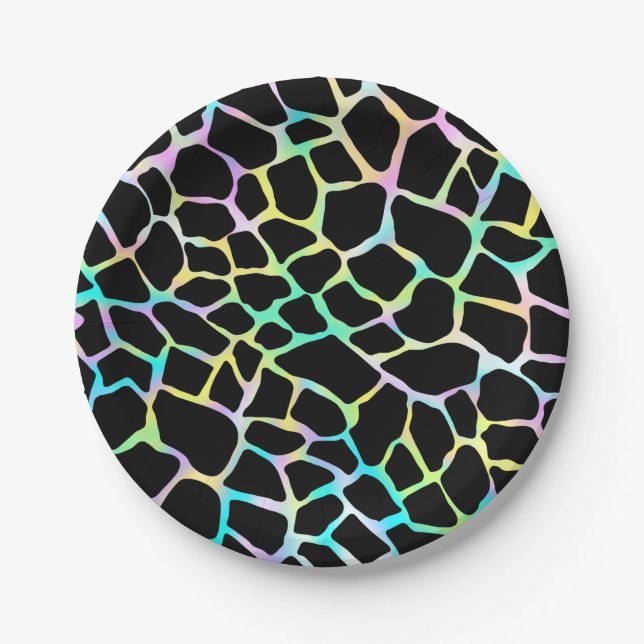 Assiettes En Carton Fête d'anniversaire sauvage Giraffe Plaques de pap (Devant)