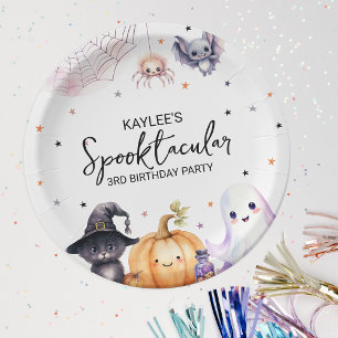 Assiettes En Carton Fête d'anniversaire Spooktacular mignonne