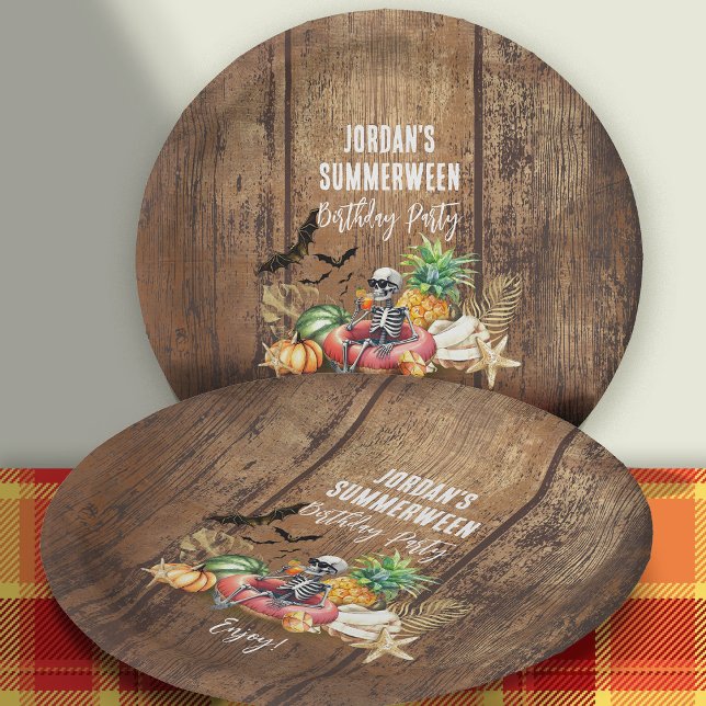 Assiettes En Carton Fête d'anniversaire Summerween (Créateur téléchargé)
