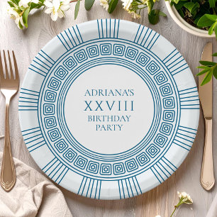 Assiettes En Carton Fête d'anniversaire sur le thème de la Grèce antiq