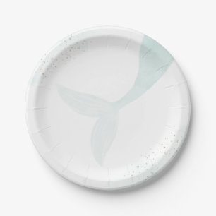 Assiettes En Carton Fête d'anniversaire Turquoise Mermaid Girl