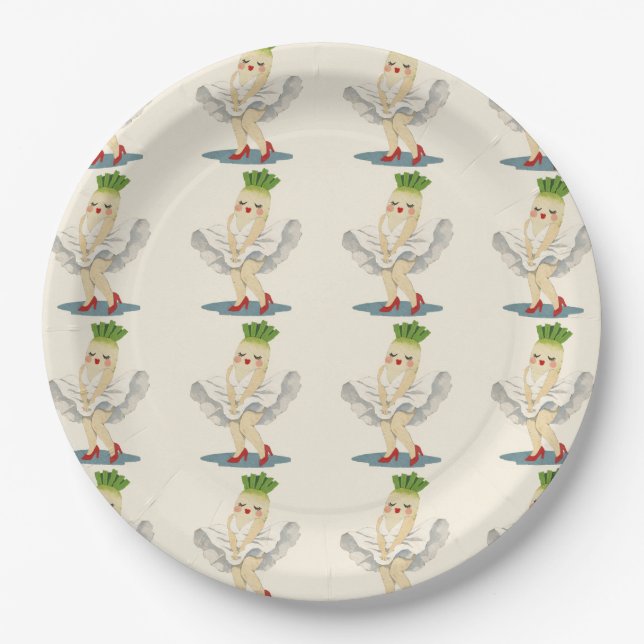 Assiettes En Carton Fête dans le jardin ! (Devant)