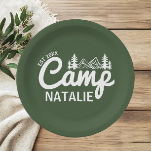 Assiettes En Carton Fête de Bachelorette de Camp Personnalisée Demoise