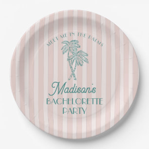 Assiettes En Carton Fête de Bachelorette de plage pastel de Palm Sprin