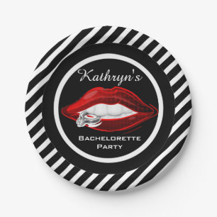 Assiettes En Carton Fête de Bachelorette personnalisée