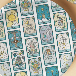 Assiettes En Carton Fête de Bébé à Motif Tarot 