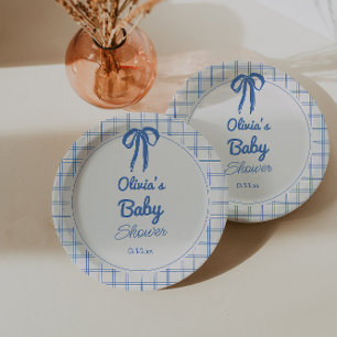Assiettes En Carton Fête de Bébé Arc-en-ciel à l'aquarelle