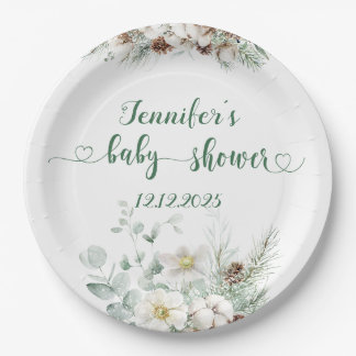 Assiettes En Carton Fête de bébé élégante et intemporelle mixte Evergr