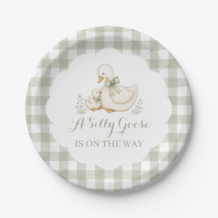 Assiettes En Carton Fête de bébé Silly Goose Vintage Daisy