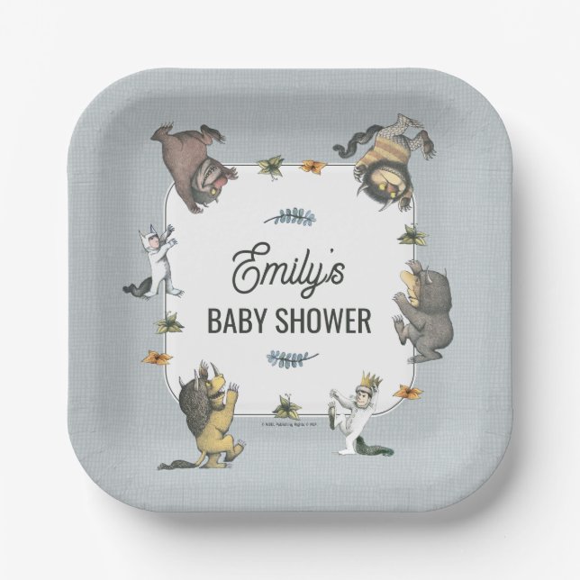 Assiettes En Carton Fête de Bébé sur le Thème des Créatures de 'Max et (Recto)
