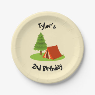 Assiettes En Carton Fête de camping Plaques personnalisées