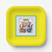 Fête de chats colorés éducatifs et drôles