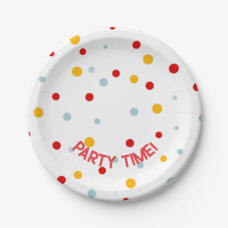 Assiettes En Carton Fête de Cirque Boules Colorées Enfants