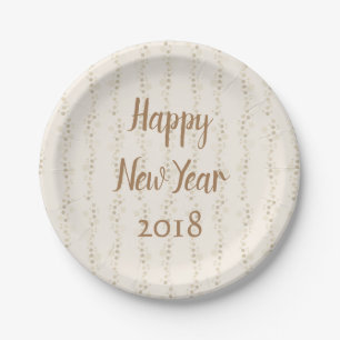 Assiettes En Carton Fête de fête Bonne année