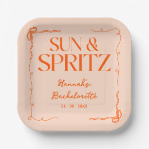 Assiettes En Carton Fête de fin de semaine Sun and Spritz Bachelorette