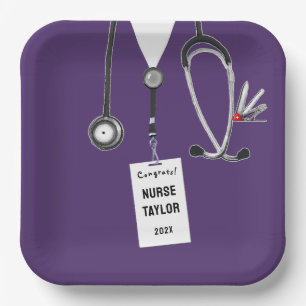 Assiettes En Carton Fête de fin d'études à l'école d'infirmières créat