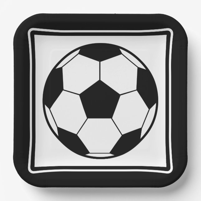 Assiettes En Carton Fête de Foot (Recto)