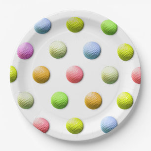 Assiettes En Carton Fête de golf