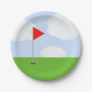 Assiettes En Carton Fête de golf