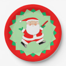 Fête de golf sur disque de Noël