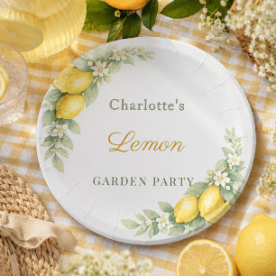 Assiettes En Carton Fête de jardin estivale au citron