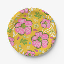 Fête de jardin fleuri rose jaune d'été