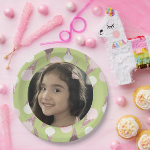 Assiettes En Carton Fête de la crème glacée Anniversaire Photo