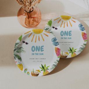 Assiettes En Carton Fête de la piscine animée