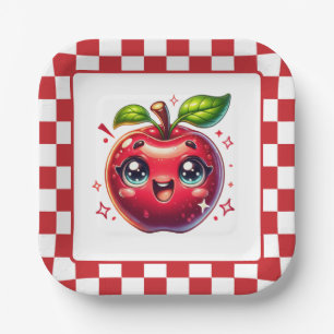 Assiettes En Carton Fête de la pomme mignonne