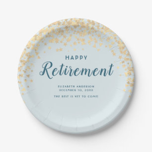 Assiettes En Carton Fête de la "retraite heureuse" personnalisée