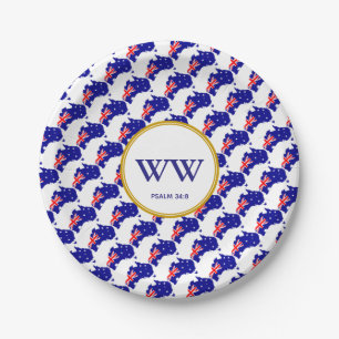 Assiettes En Carton Fête de l'AUSTRALIE FLAG Anniversaire de la fête d