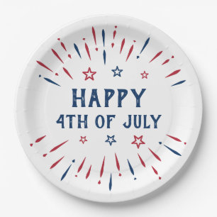 Assiettes En Carton Fête de l'Indépendance 4 juillet patriotique améri