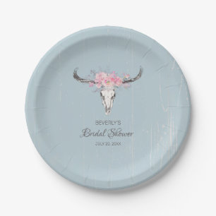 Assiettes En Carton Fête de l'mariée florale B du Boho Blush de la v