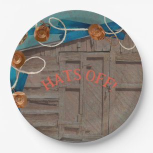 Assiettes En Carton fête de l'ouest des casquettes de la troisième ann